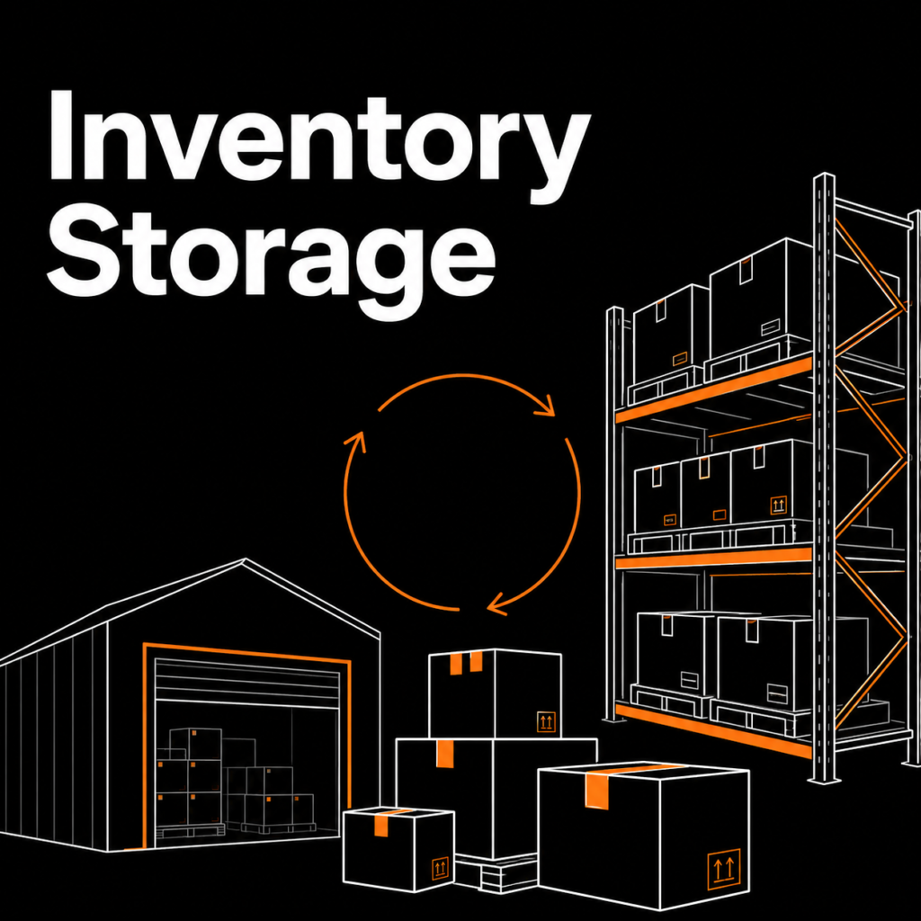Inventory storage service for 3PL services, warehouse stock management and ecommerce fulfilment